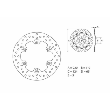 BREMBO Oro Fix féktárcsa - 68B40753 motorkerékpár féktárcsa
