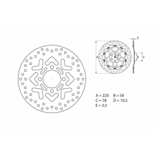 BREMBO Oro Fix féktárcsa - 68B40759 egyéb motorkerékpár alkatrész