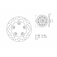 BREMBO Oro Fix féktárcsa - 68B40771 motorkerékpár féktárcsa