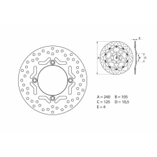 BREMBO Oro Fix féktárcsa - 68B40775 egyéb motorkerékpár alkatrész
