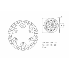 BREMBO Oro Fix féktárcsa - 68B40790 egyéb motorkerékpár alkatrész