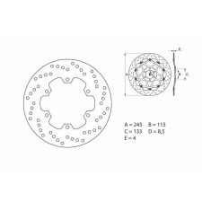 BREMBO Oro Fix féktárcsa - 68B40791 motorkerékpár féktárcsa