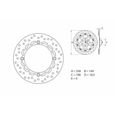 BREMBO Oro Fix féktárcsa - 68B407A5 egyéb motorkerékpár alkatrész