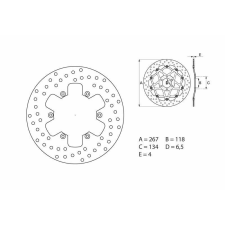 BREMBO Oro Fix féktárcsa - 68B407C1 motorkerékpár féktárcsa