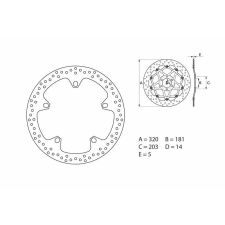 BREMBO Oro Fix féktárcsa - 68B407D7 egyéb motorkerékpár alkatrész