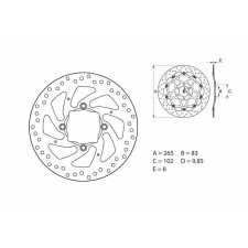 BREMBO Oro Fix féktárcsa - 68B407H2 motorkerékpár féktárcsa