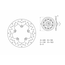 BREMBO Oro Fix féktárcsa - 68B407H3 egyéb motorkerékpár alkatrész