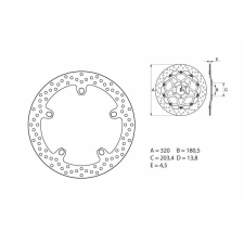 BREMBO Oro Fix féktárcsa - 68B407H7 egyéb motorkerékpár alkatrész