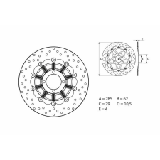 BREMBO Oro Lebegő Féknyereg - 78B40816 egyéb motorkerékpár alkatrész