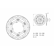 BREMBO Oro lebegő féktárcsa - 78B40811 motorkerékpár féktárcsa