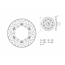 BREMBO Oro lebegő féktárcsa - 78B40818 egyéb motorkerékpár alkatrész