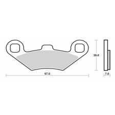 BREMBO Robogó Szintermetál Fékbetétek - 07104XS egyéb motorkerékpár alkatrész