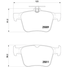 BREMBO Sada brzdových destiček P 85 124X autóalkatrész