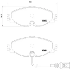 BREMBO Sada brzdových destiček P 85 126 autóalkatrész