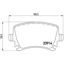 BREMBO Sada brzdových destičekÍ P 85 073 autóalkatrész