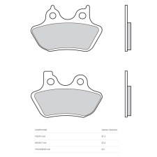 BREMBO szénszálas-kerámia fékbetétek - 07HD16CC egyéb motorkerékpár alkatrész