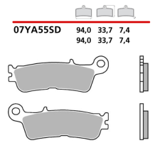 BREMBO Szinter Fékbetétek 07YA55SD egyéb motorkerékpár alkatrész