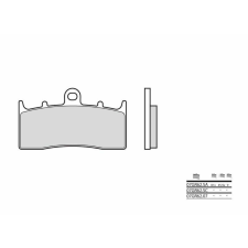 BREMBO utcai szénszálas-kerámia fékbetétek - 07GR6207 egyéb motorkerékpár alkatrész