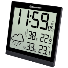 Bresser TemeoTrend JC LCD RC időjárás állomás (falióra) - Fekete (73267) időjárásjelző