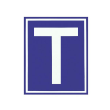 Bright Ride Matrica Tanuló vezető T betű – kék információs címke