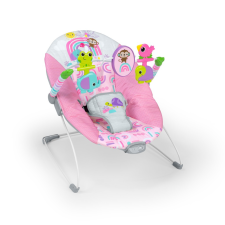 Bright Starts Pink Paradise Rezgő pihenőszék 0hó+, 9kg-ig pihenőszék, bébifotel