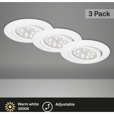 Briloner süllyesztett LED-es lámpa 3 darabos készlet fehér 8 cm forgatható világítás