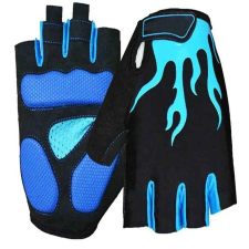 Bringamax kesztyű GL Short 100 XL méret rövidujjú fekete-kék bmglove00018 kerékpáros kesztyű