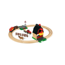 BRIO World Farm vasúti pálya szett (33719) autópálya és játékautó