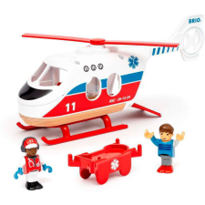 BRIO World: Mentőhelikopter figurákkal autópálya és játékautó