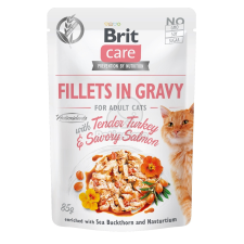 Brit Brit Care Cat Fillets in Gravy - Turkey & Salmon 6 x 85 g macskaeledel