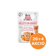 Brit Care Cat alutasak pulyka/lazac szószban 24x85g macskaeledel