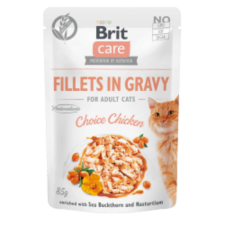 Brit Care Cat Fillets in Gravy Choice Chicken 4x85 g macskaeledel