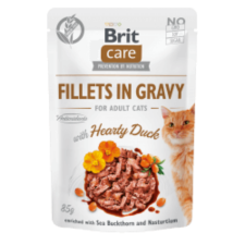 Brit Care Cat Fillets in Gravy with Hearty Duck 85 g macskaeledel
