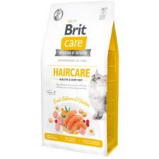 Brit Care Cat Grain Free HAIRCARE Salmon and Chicken 0,4kg macskaajtó