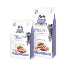  Brit Care Cat STERIL Weight Control Kacsa+Pulyka 400gr macskaeledel