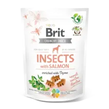 Brit Care Dog Crunchy Cracker Insects with Salmon and Thyme 200g jutalomfalat kutyáknak