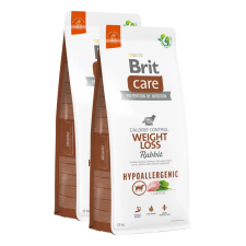 Brit Care Dog Hypoallergenic Weight Loss Rabbit & Rice kutyatáp 2x3kg kutyaeledel