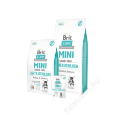Brit Care Mini Grain Free Light&Sterilised Rabbit & Salmon 0,4 kg kutyaeledel