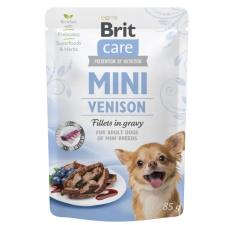 Brit Care Mini Venison fillets in gravy 85g kutyaeledel
