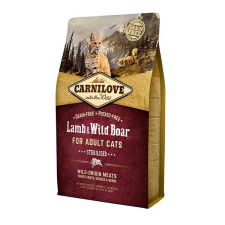 Brit Carnilove Cat Adult Lamb & Wild Boar Sterilised (bárány-vaddisznó) 6 kg macskaeledel