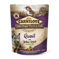 Brit Carnilove Dog tasakos Paté Quail with Yellow Carrot - Fürj sárgarépával 300g kutyaeledel