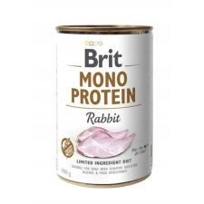 Brit Mono Protein Rabbit konzerv 400g - gabonamentes, nyulas konzerv kutyáknak kutyaeledel