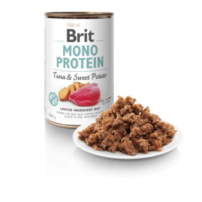 Brit Mono Protein Tonhal & édesburgonya – 12×400 g kutyaeledel