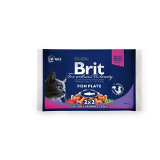 BRIT Petfood Brit Premium Cat Pouches Fish Plate 4X100G (400g) macskaeledel