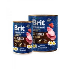 Brit Premium by Nature konzerv – pulyka & máj 800 g kutyaeledel