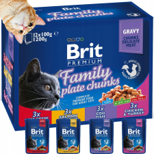 Brit Premium Cat 12x100 g alutasakos családi 1100278 macskaeledel
