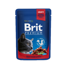 Brit Premium Cat alutasak Beef Stew & Peas 100g macskaeledel