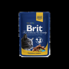  Brit Premium Cat Pouches Chicken &amp; Turkey 24x100G macskaeledel