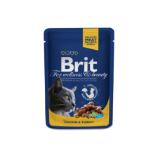 Brit Premium Cat Pouches Chicken & Turkey 100 G macskaeledel