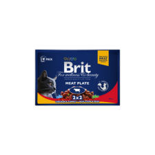 Brit Premium Cat Pouches Meat Plate 4X100G macskaeledel
